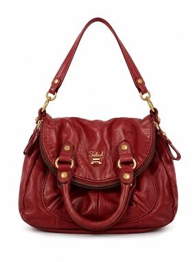 Red Leather Satchel for Women #y2k